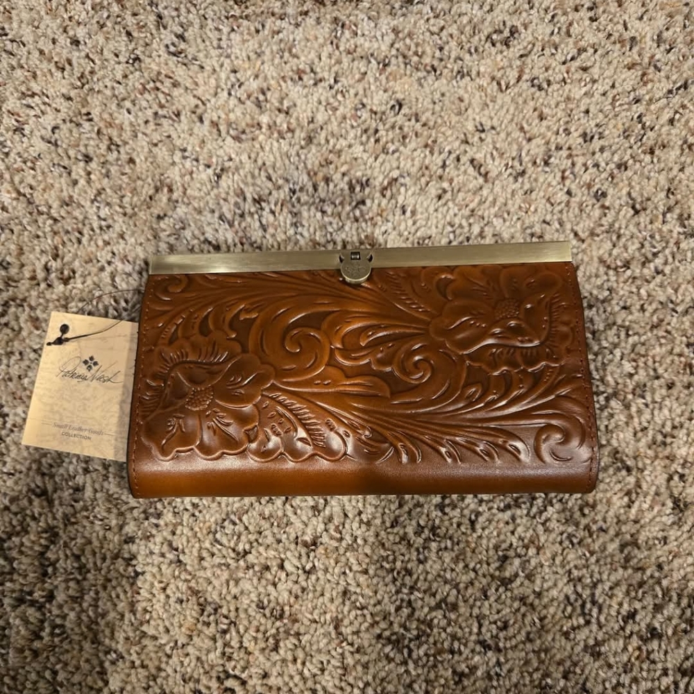 Vintage Tooled Leather Clutch
